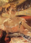 Mary Cassatt Woman with a Pearl Necklace in a Loge for an impressionist exhibition in 1879 china oil painting reproduction